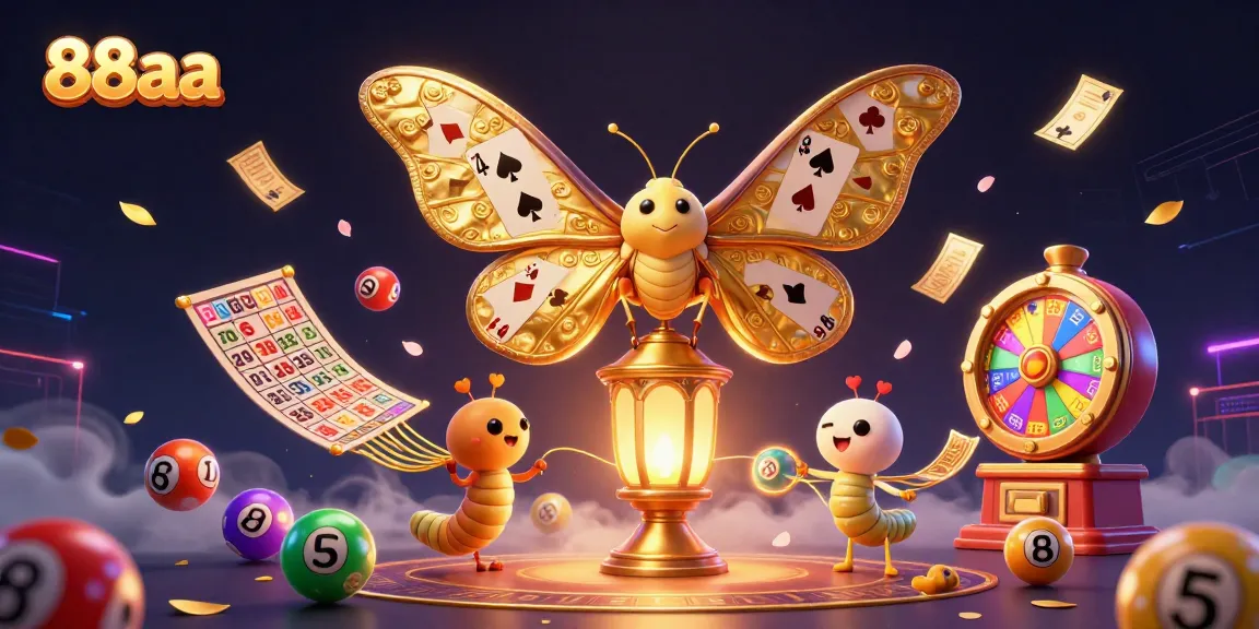 Win big at 88aa with vibrant casino scenes featuring an atlas moth and dynamic lottery elements.