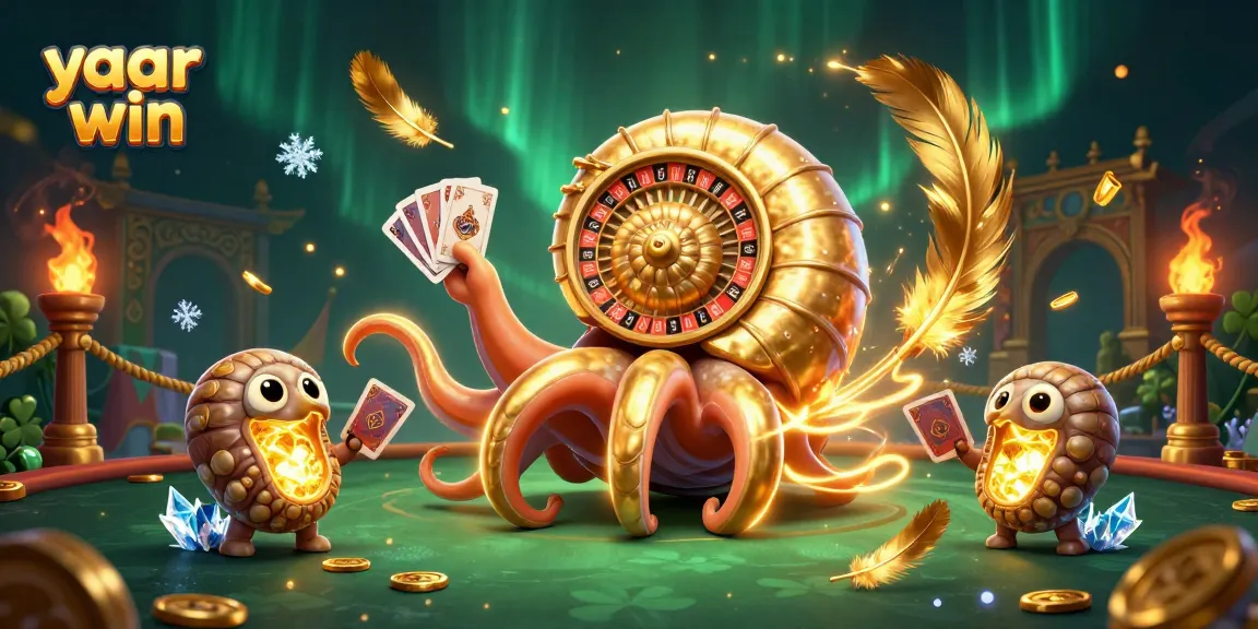 Spin the yaar win roulette with a giant nautilus and glowing ammonites in an epic casino scene