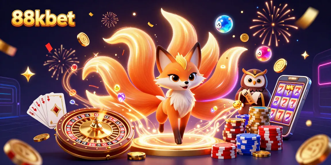 Experience thrilling moments with 88kbet as colorful coins and jackpots light up the scene.