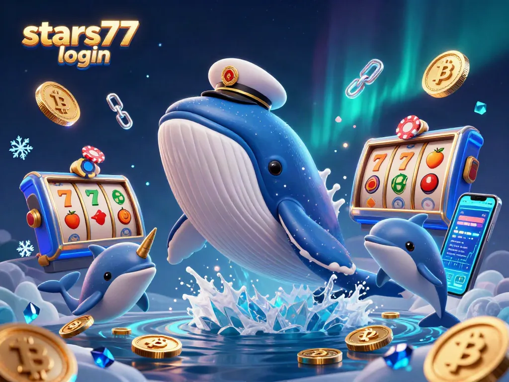 Melalui stars77 login, pemain menjelajahi permainan slot memukau yang dikelilingi koin emas dan karakter ceria.