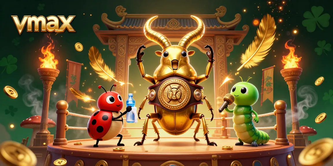Experience the excitement of vmax gaming in this vibrant 3D illustration filled with dynamic casino elements.