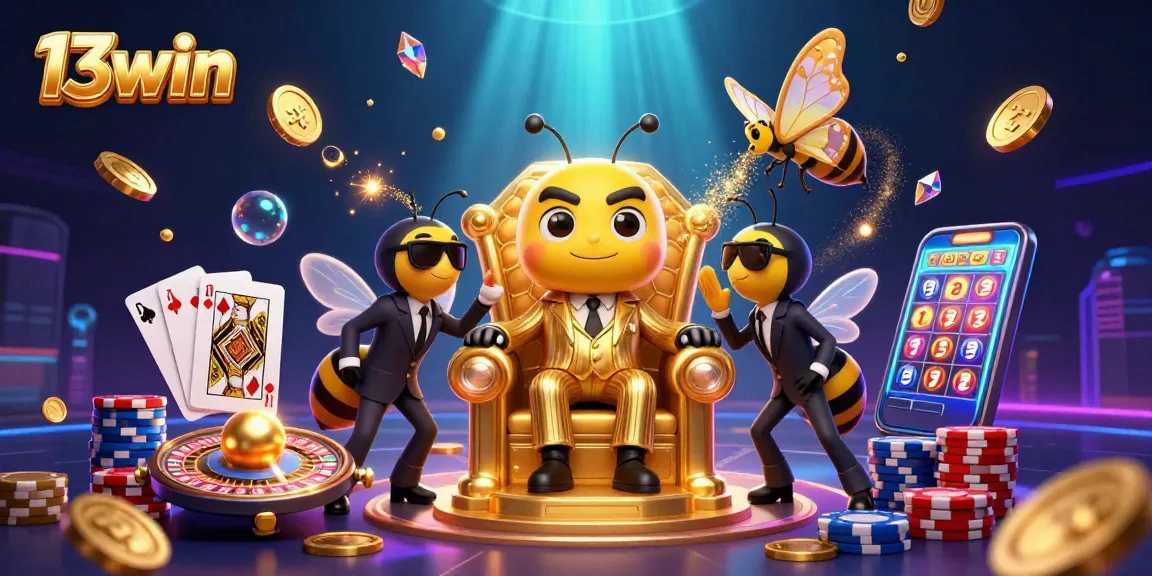 Experience thrilling gaming action with 13win showcasing 3D characters in a vibrant casino scene.